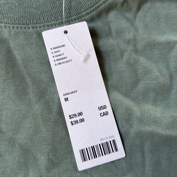 Urban outfitters Standard Cloth Foundation Solid Short Sleeve Tee green M nwt - Picture 5 of 5